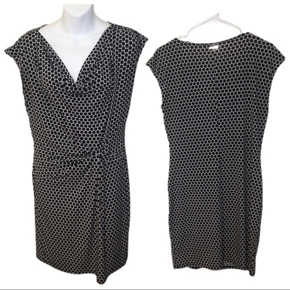 Michael Kors Black and White Polkadot Dress